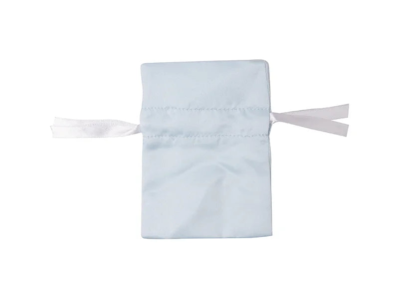Sublimation Light Blue Satin Drawstring Bag(9*14cm)