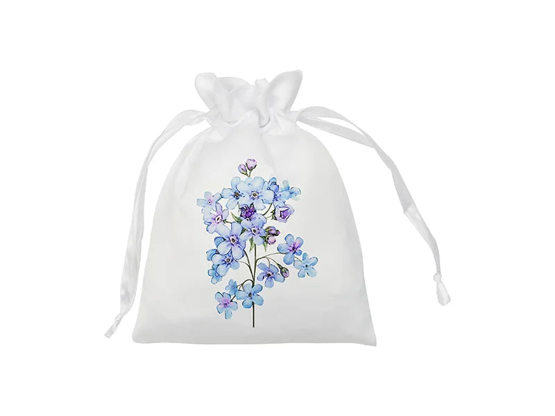 Sublimation White Satin Drawstring Bag(15*19cm)