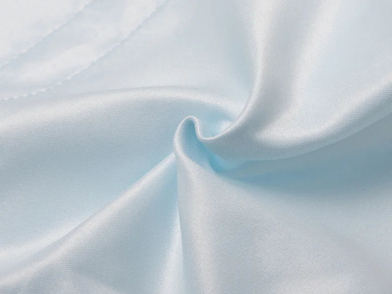 Sublimation Light Blue Satin Drawstring Bag(16*23cm)