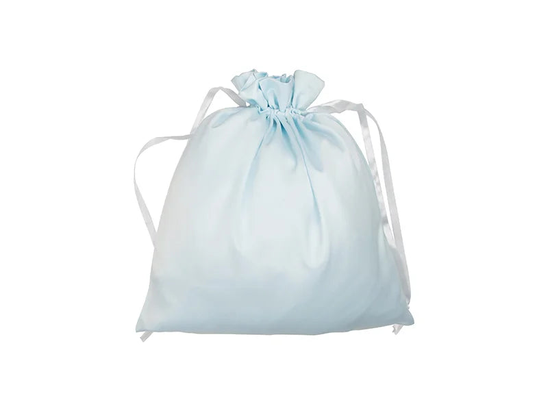 Sublimation Light Blue Satin Drawstring Bag(35*38cm)