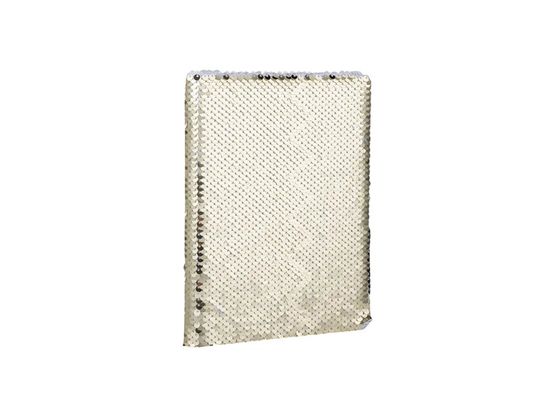 Sublimation A5 Sequin Notebook (Gold W/ White)
