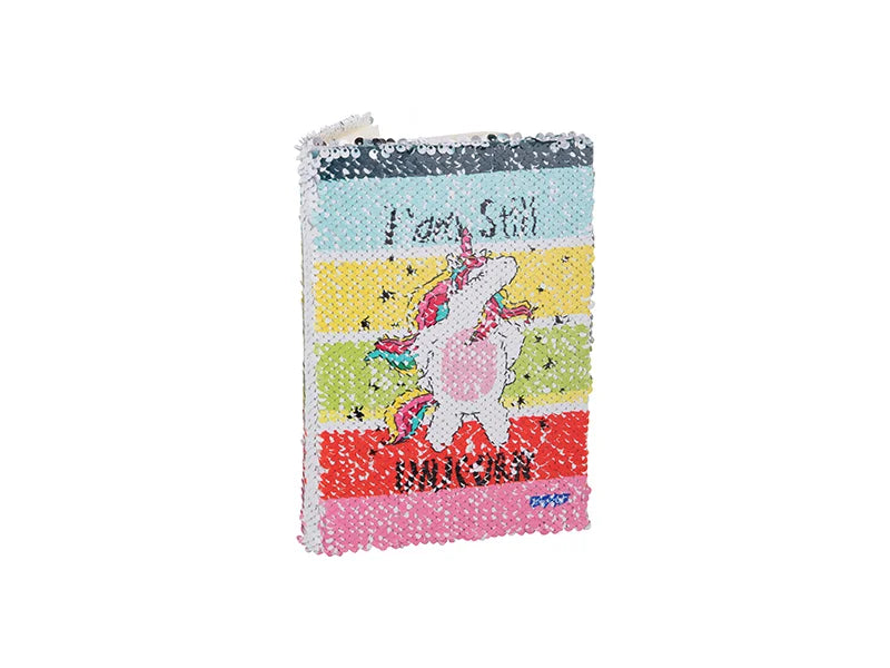 Sublimation A5 Sequin Notebook (Red W/ White)