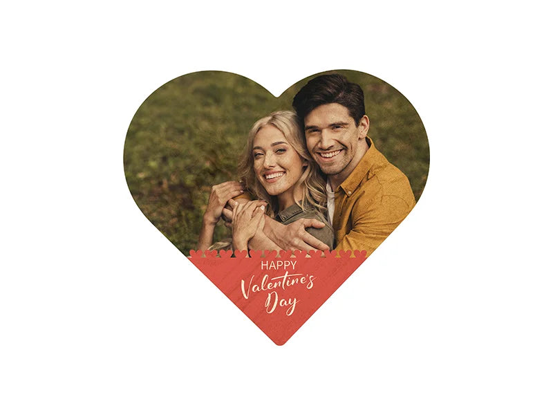 Sublimation Blanks Plywood Heart-shaped Photo Frame(20.3*20.3*1.5cm)