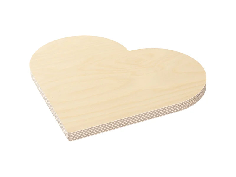 Sublimation Blanks Plywood Heart-shaped Photo Frame(25.4*25.4*1.5cm)