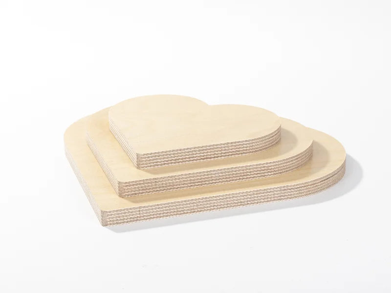 Sublimation Blanks Plywood Heart-shaped Photo Frame(15.2*15.2*1.5cm)