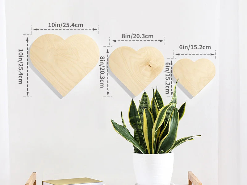 Sublimation Blanks Plywood Heart-shaped Photo Frame(15.2*15.2*1.5cm)