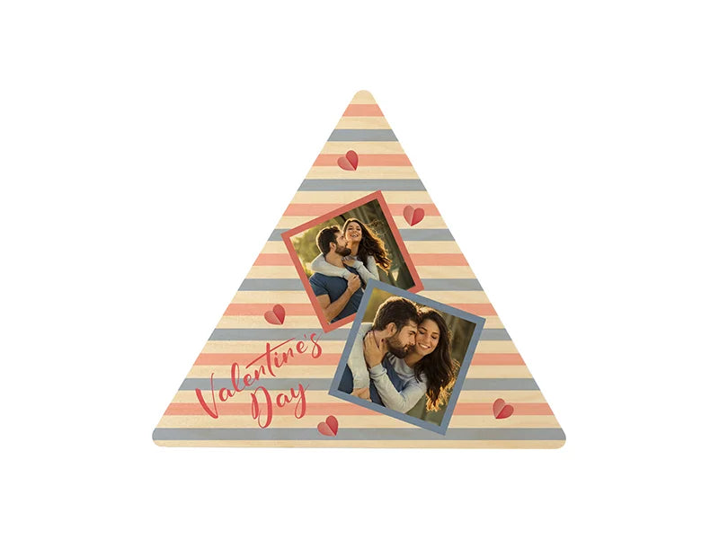 Sublimation Blanks Plywood Triangle Photo Frame (17.8*20.3*1.5cm)