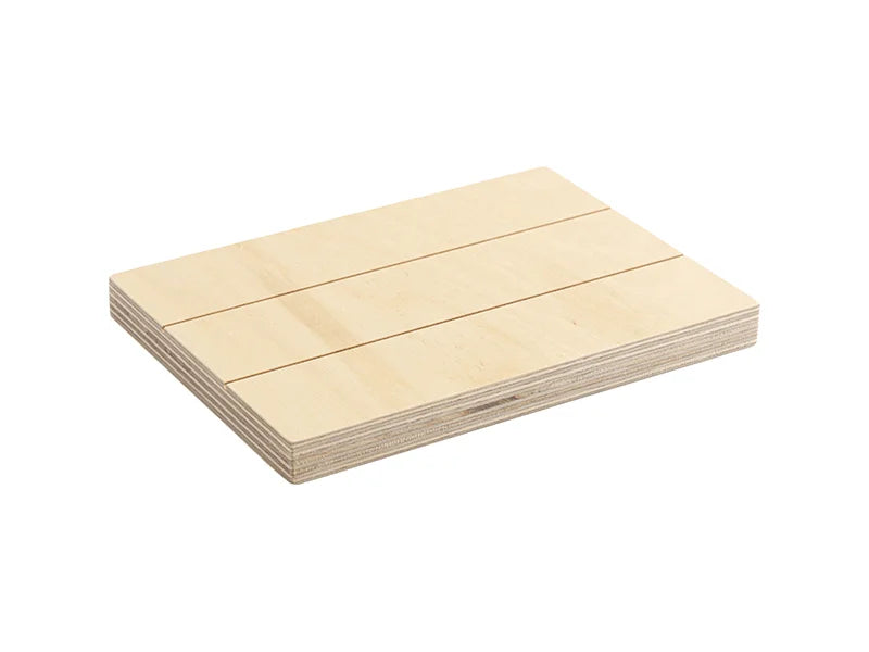 Sublimation Blanks Rectangular Plywood Sign w/ Stripes (17.8*12.7*1.5cm)