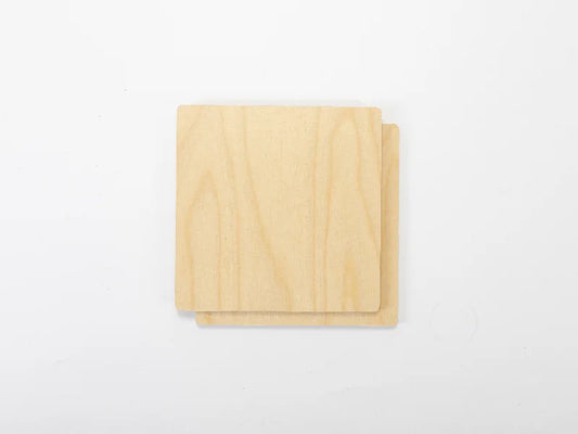 Sublimation Blanks Plywood Sample 2PK  (20*20*0.9cm, 7.87inch*7.87inch*0.35inch)