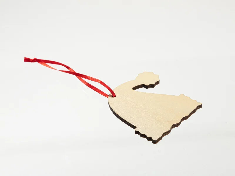 Sublimation Blanks Double-sided Plywood Ornament (Santa Hat)