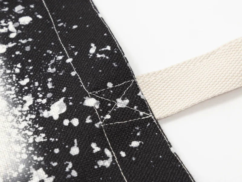 Sublimation Blanks Bleached Starry Linen Tote Bag