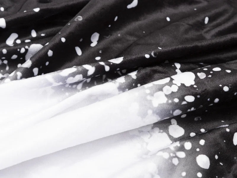 Sublimation Blanks Bleached Starry Plush Throw Blanket (Black Rectangle)