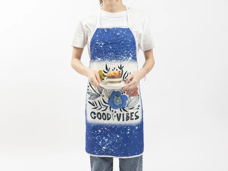 Sublimation Blanks Bleached Starry Linen Apron