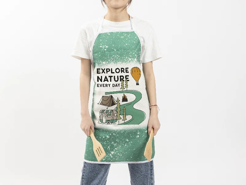 Sublimation Blanks Bleached Starry Linen Apron