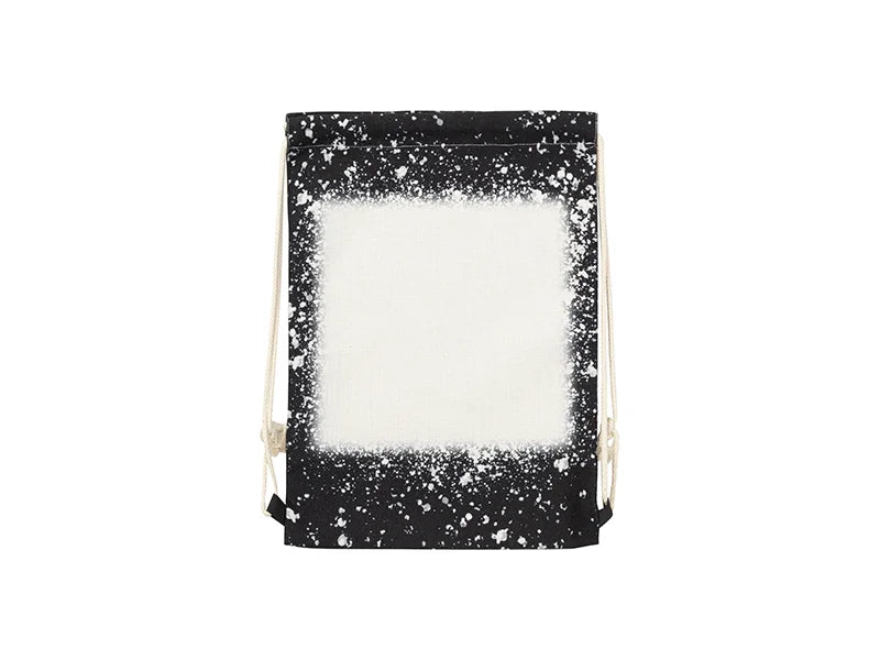 Sublimation Blanks Bleached Starry Linen Drawstring Bag