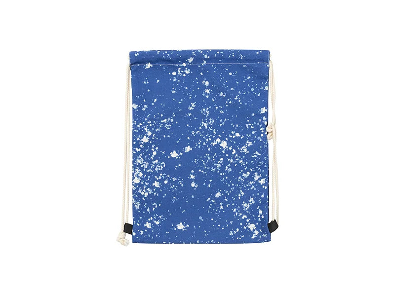 Sublimation Blanks Bleached Starry Linen Drawstring Bag