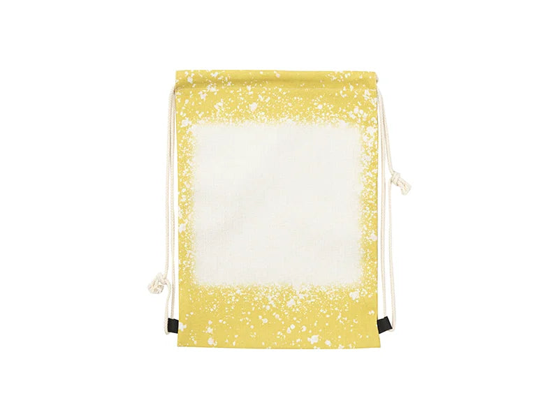 Sublimation Blanks Bleached Starry Linen Drawstring Bag