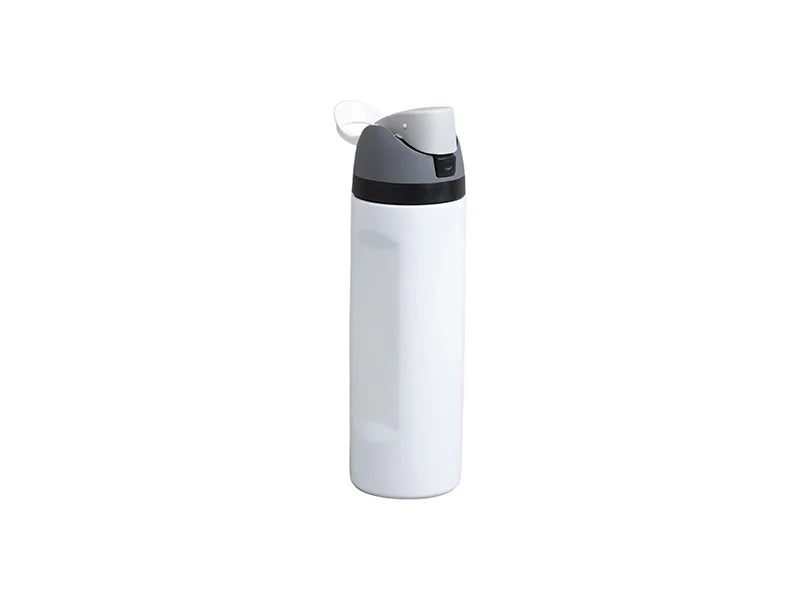Engrave 24oz/700ml Powder Coated Stainless Steel Water Bottle with Flip One Touch Portable Lid