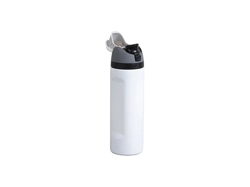 Engrave 24oz/700ml Powder Coated Stainless Steel Water Bottle with Flip One Touch Portable Lid
