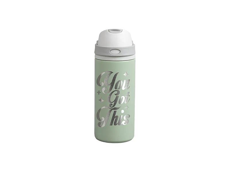 Engraving Blanks 18oz/550ml Powder Coated Stainless Steel Bottle w/ Pop Lid