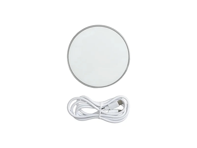 Sublimation Silver Round Wireless Charger