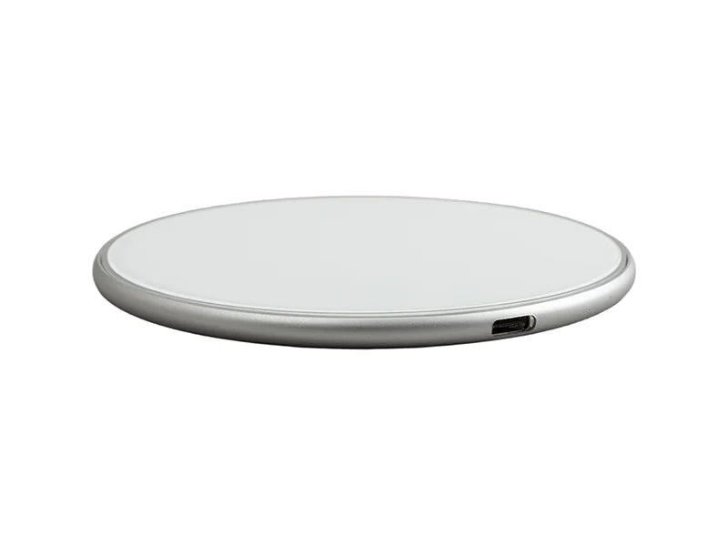 Sublimation Silver Round Wireless Charger