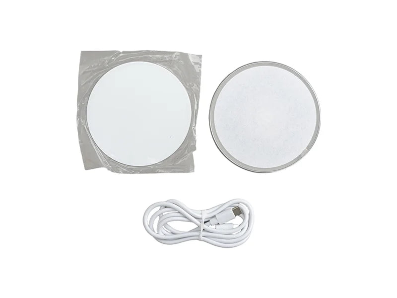 Sublimation Silver Round Wireless Charger