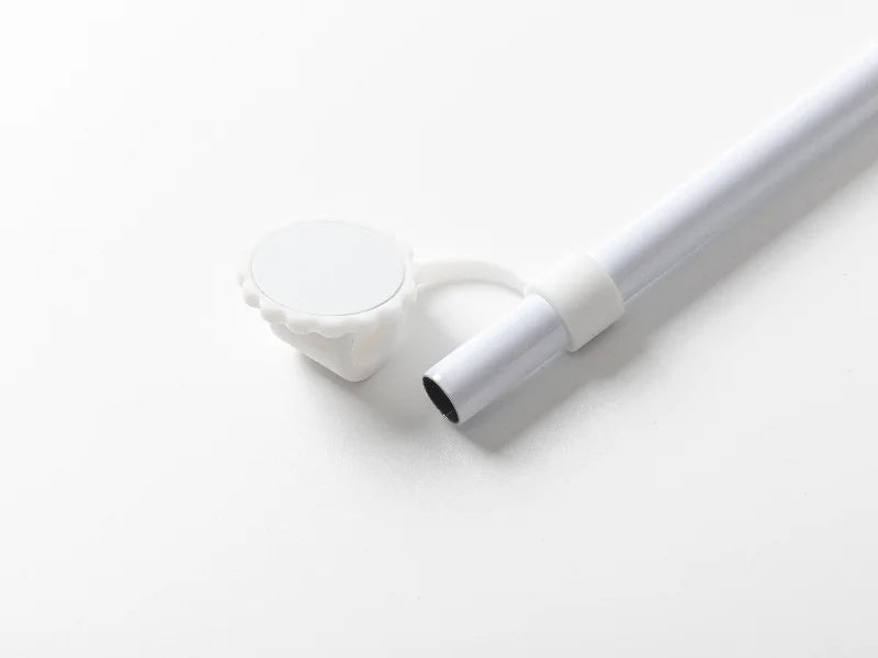 Silicone Straw Cover w/ Insert(White,Sunflower shape)