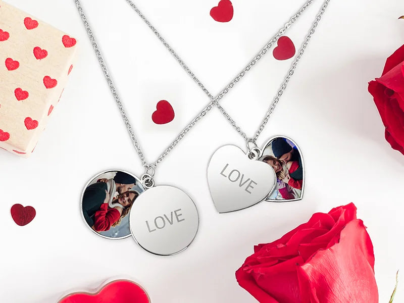 Sublimation Blanks Round Shape Love Sliding Locket