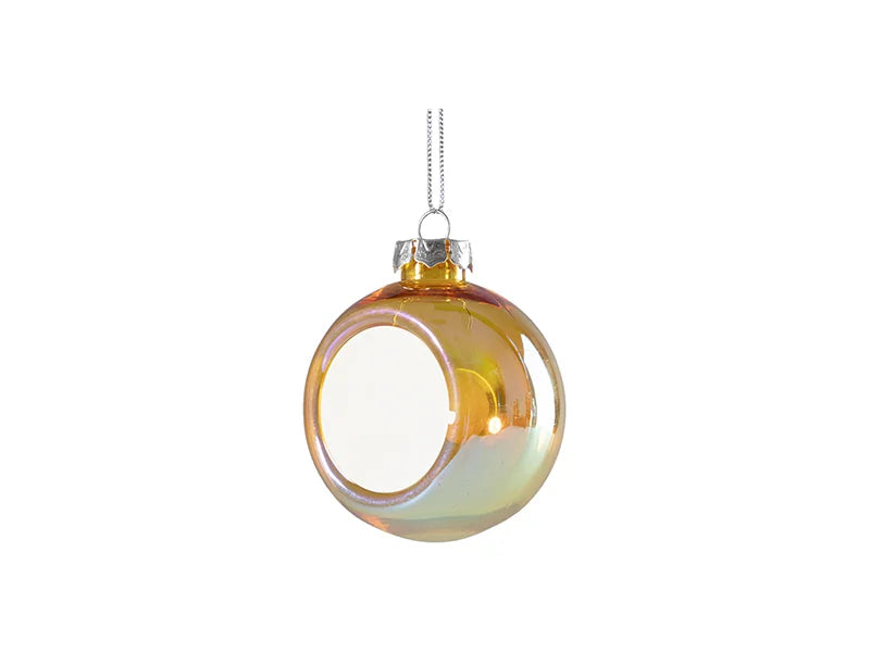 Sublimation 8cm Plastic Holographic Christmas Ball Ornament w/o Insert