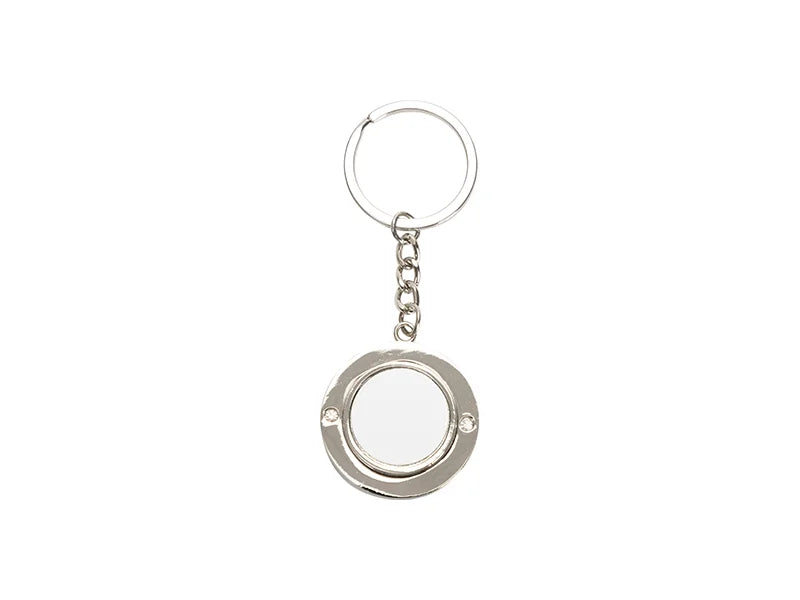 Sublimation Blank Metal Rotatable Keychain(Round)
