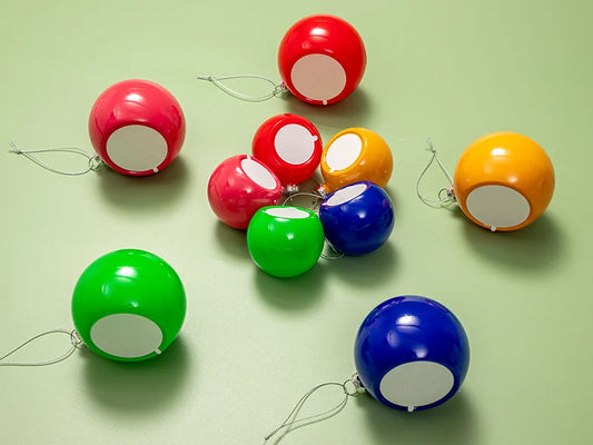 Sublimation Blanks 7.8cm Plastic Christmas Ball Ornament w/ String