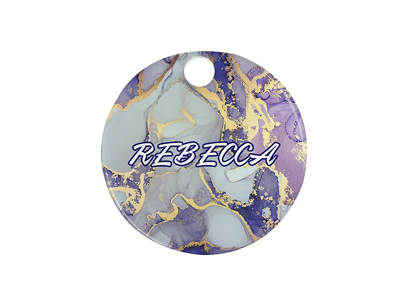 Sublimation Blanks Acrylic Name Tag for 40oz Stanley Tumbler (φ8*0.4cm,RND Shape)