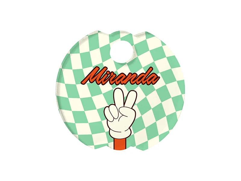 Sublimation Blanks Acrylic Name Tag (φ6.5*0.4cm,Bud Shape)