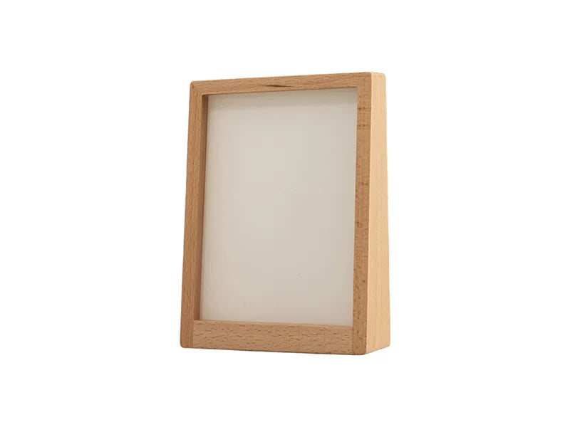 Sublimation 7inch Beech Wood Vertical Photo Frame with Acrylic Insert