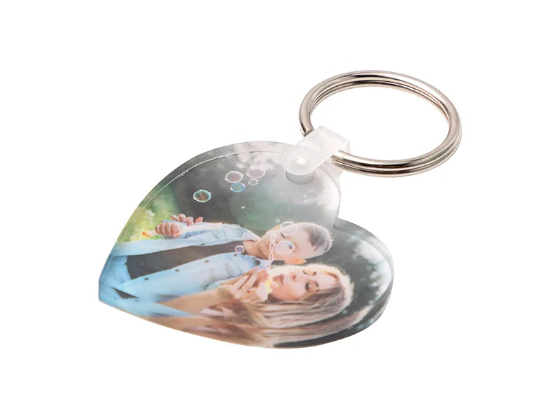 Sublimation Acrylic Keyring (Heart, 5*5*0.4cm)