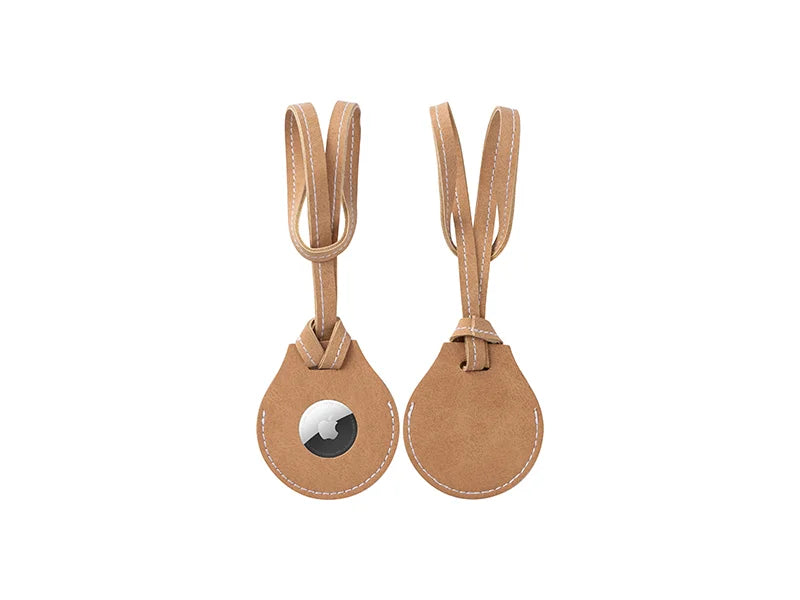Sublimation Blanks PU AirTag Holder Bag Charm with Strap