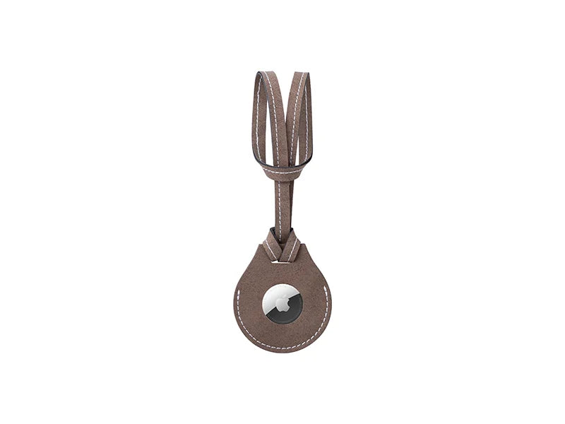 Sublimation PU AirTag Holder with Strap Bag Charm(Dark Gray)