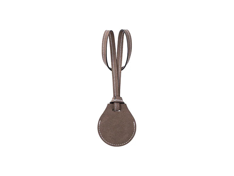 Sublimation PU AirTag Holder with Strap Bag Charm(Dark Gray)