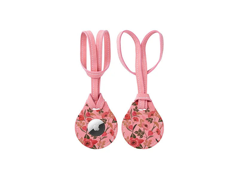 Sublimation Blanks PU AirTag Holder Bag Charm with Strap