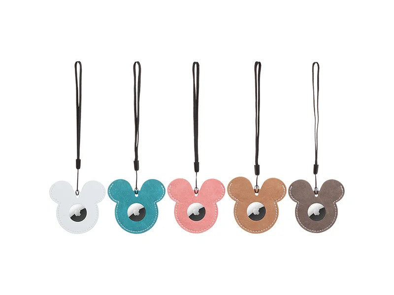 Sublimation Blanks PU AirTag Cover Pendant(Mickey Mouse, Dark Gray)