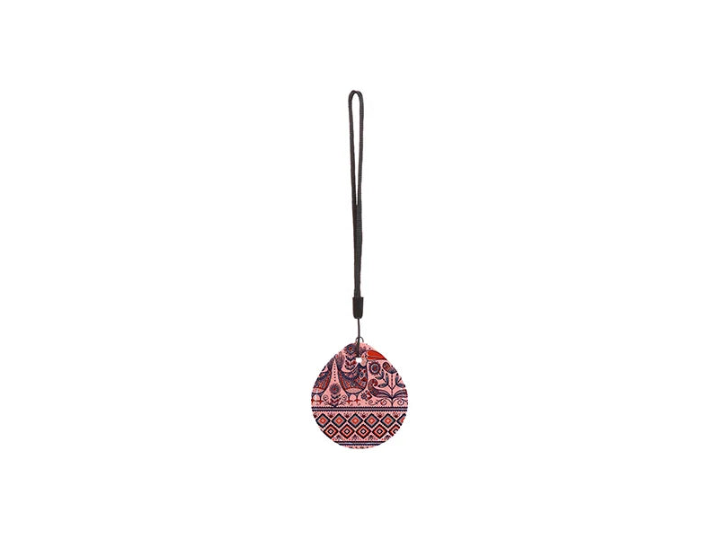Sublimation Blanks PU AirTag Cover Pendant(Teardrop, Pink)