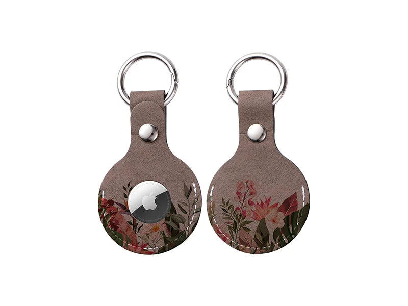 Sublimation Blanks PU AirTag Keychain Holder