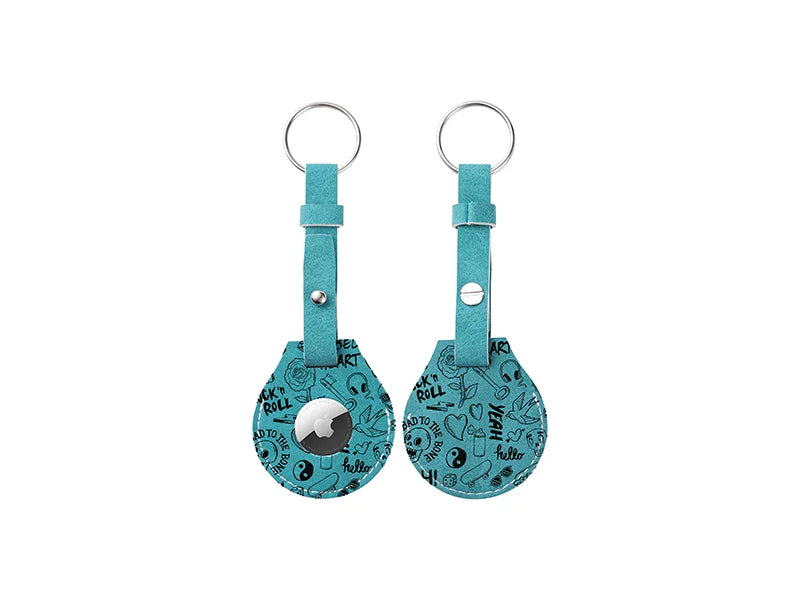 Sublimation Blanks PU AirTag Keychain Holder (Long Strap)