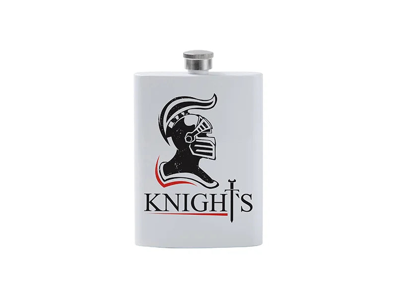8oz White Sublimation Stainless Steel Flask
