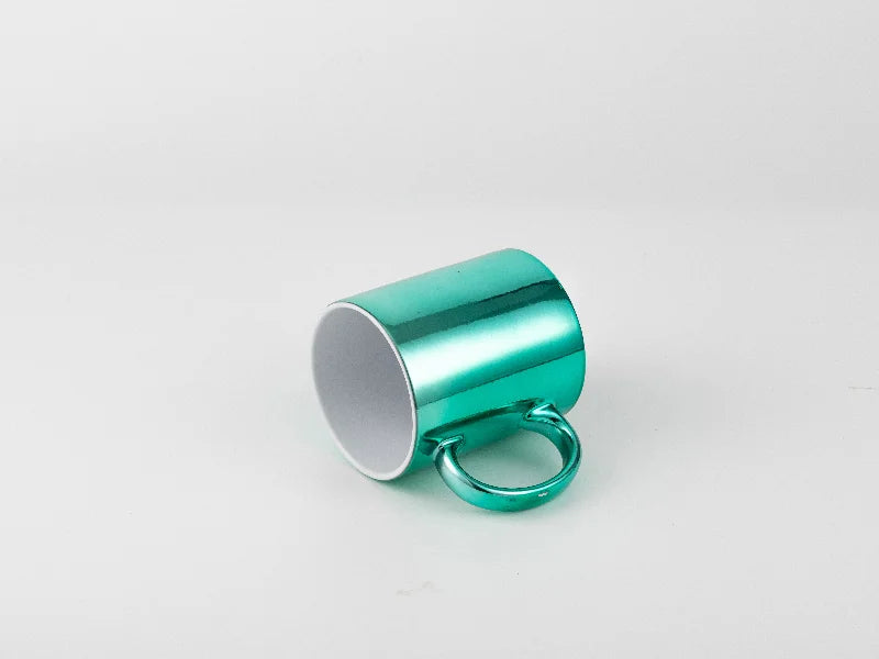 11oz Sublimation Blanks Green Plated Ceramic Mug