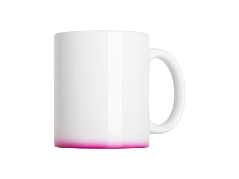 11oz Sublimation Ceramic Mug w/ Fuchsia Gradient Base