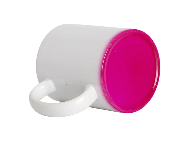 11oz Sublimation Ceramic Mug w/ Fuchsia Gradient Base