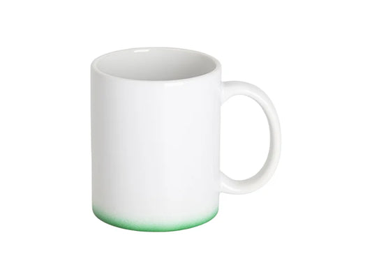 11oz/330ml Sublimation Ceramic Mug w/ Green Gradient Base