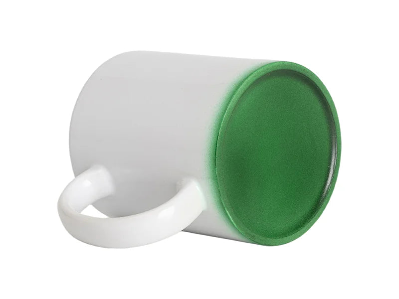 11oz/330ml Sublimation Ceramic Mug w/ Green Gradient Base